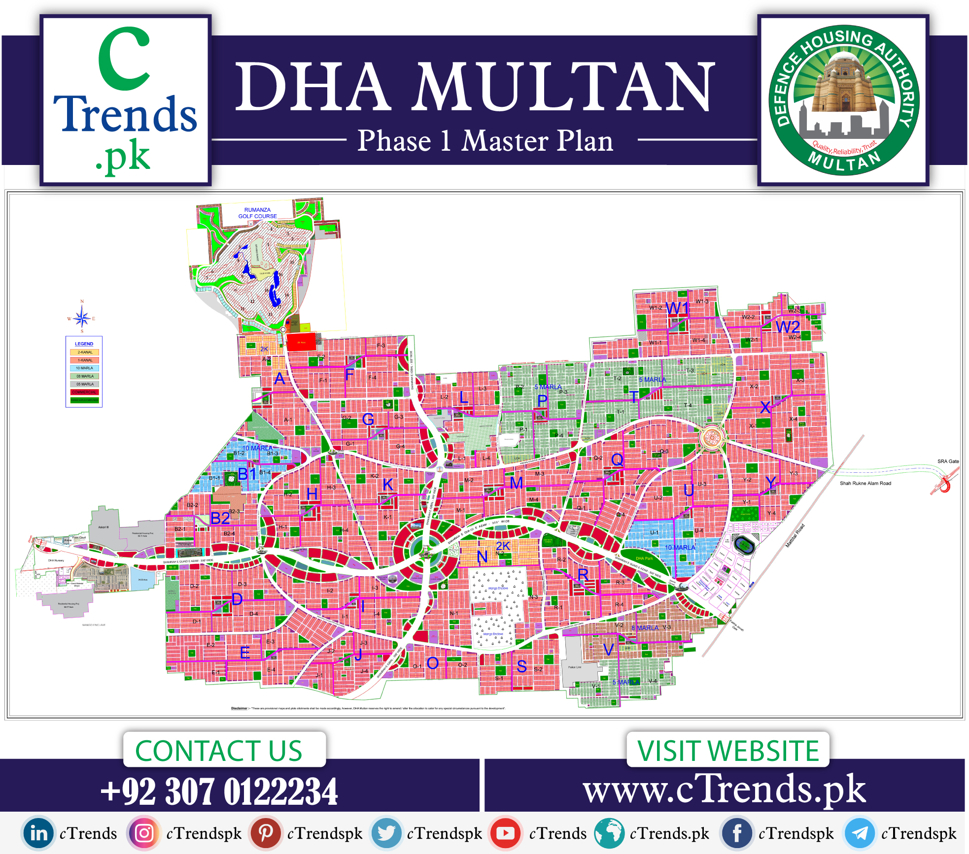 DHA Multan Map - DHA Multan File Rates - cTrends